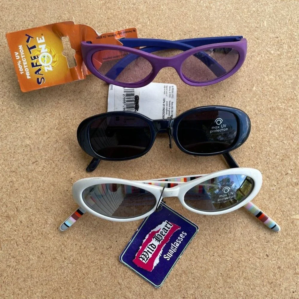 Lot of 3 Kids Sunglasses Multi Color Eye Wear Boys Girls Sunglasses Set of 3